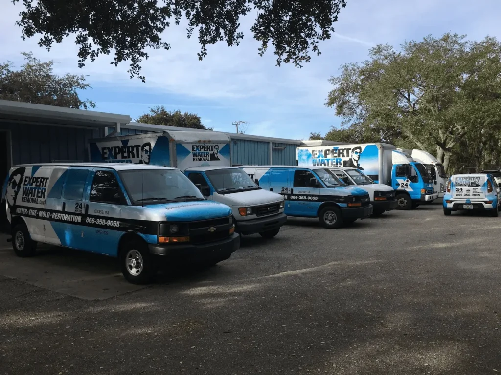 Expert Water Removal trucks preparing to respond to water damage restoration job in Fort Myers, FL